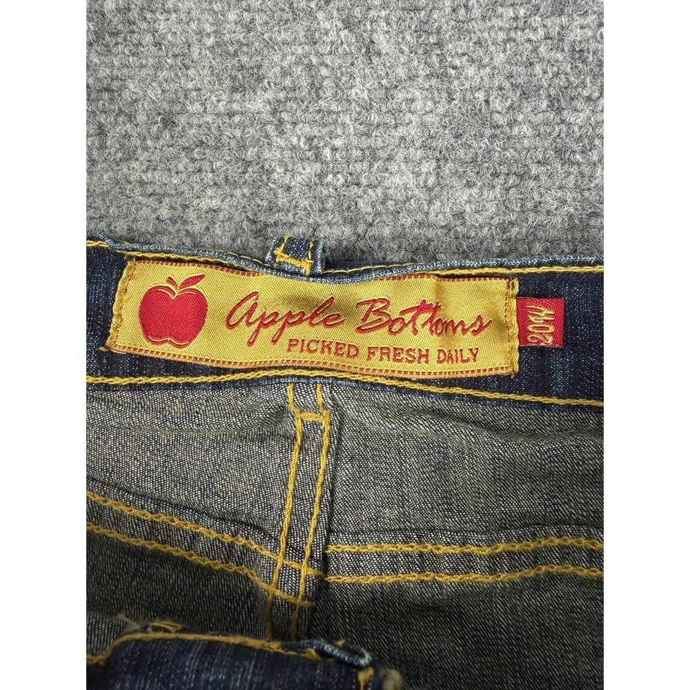 VTG Y2K Apple Bottoms Women's Denim Capris Cropped Jeans Embroidered Size 20W - Picture 9 of 9